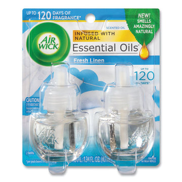 Air Wick® Scented Oil Twin Refill, Fresh Linen, 0.67 Oz, 2-pack, 6-carton freeshipping - TVN Wholesale